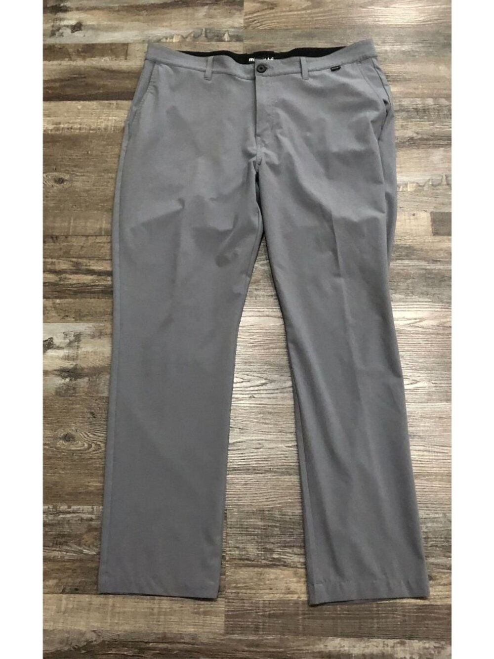 Travis Mathew Mens Size 38 Gray Right on Time Performance Stretch Chinos Pants